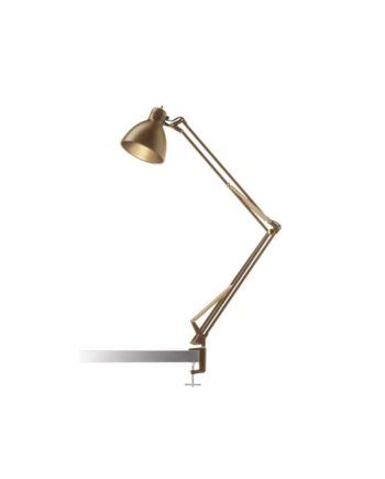 Archi Junior Bordlampe Med Klemme Messing Længe Lager Haves Nordic Living