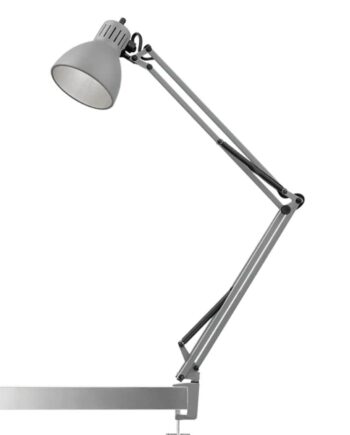 Archi Junior Bordlampe Med Klemme Silk Grey Længe Lager Haves Nordic Living