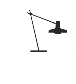 Arigato Kort Bordlampe Grupa Products Sort