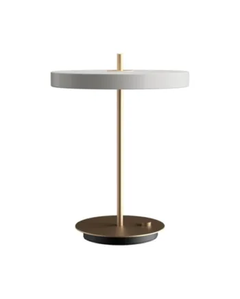 Asteria Bordlampe Usb Mist Grå Messing