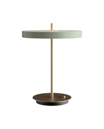Asteria Bordlampe Usb Olive Grøn Messing