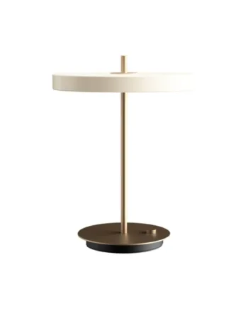 Asteria Bordlampe Usb Pearl Hvid Messing