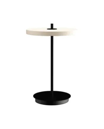 Asteria Move Batteri Bordlampe Pearl Hvid Sort