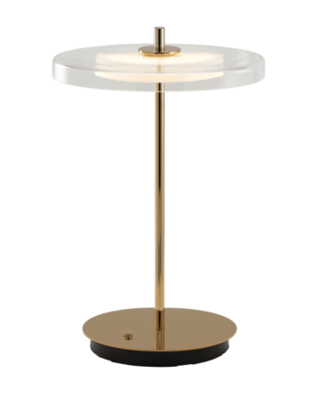 Asteria Move Glass Bordlampe Transperant Messing Umage