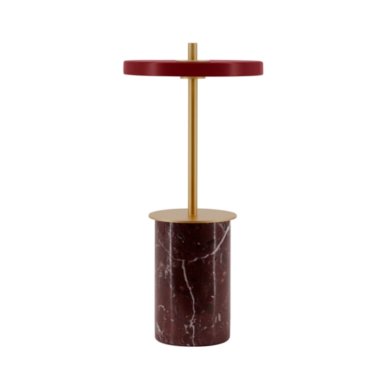 Asteria Move Mini Batteri Bordlampe Rød Marmor