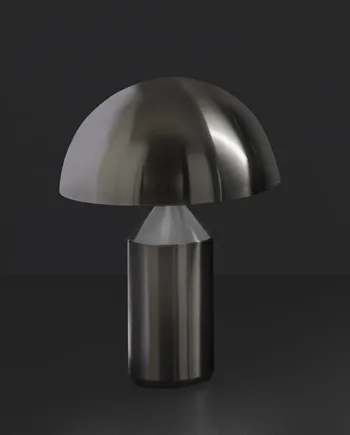 Atollo 233 Bordlampe Satin Sort Nikkel