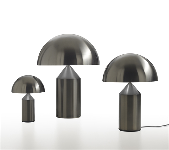 Atollo 238 Bordlampe Satin Sort Nikkel