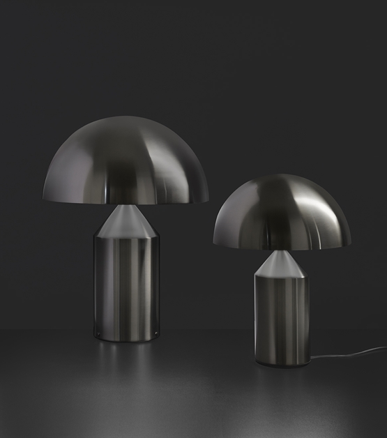 Atollo 239 Bordlampe Satin Sort Nikkel