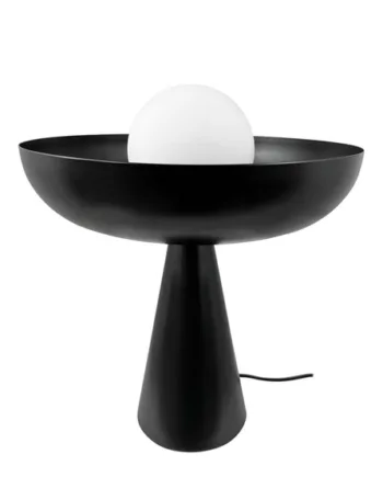 Ava Bordlampe Med Glaskuppel Sort