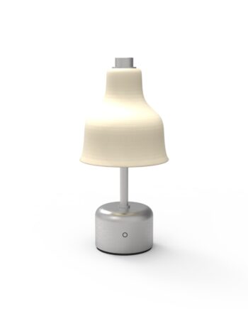 Avra Portable Bordlampe Børstet Stål Creme Udstillingsmodel Nuad