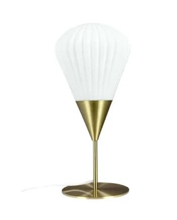 Ballon Bordlampe Opal Messing