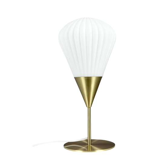 Ballon Bordlampe Opal Messing