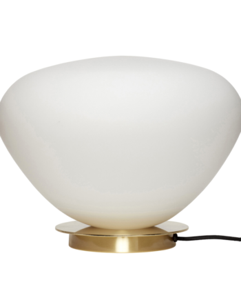 Bean Bordlampe Hvid Messing Glas