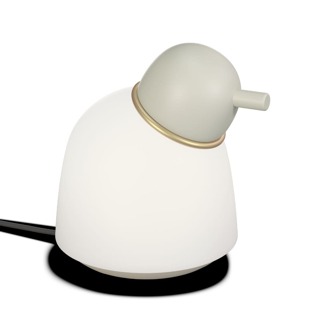 Bird Bordlampe Sand Messing Opal Belid