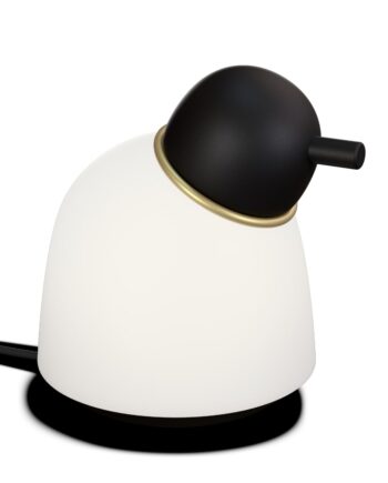 Bird Bordlampe Sort Messing Opal Belid
