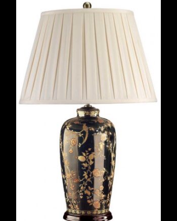 Black Birds Bordlampe Porcelæn Polyester H74 E27 Sort Guld Creme