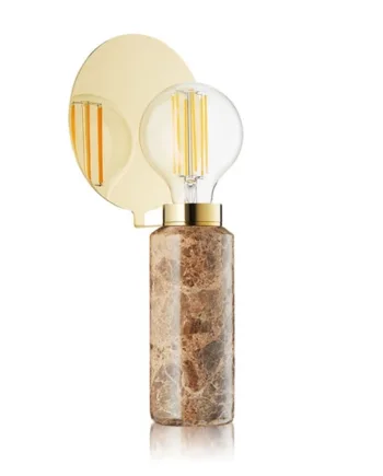 Blindspot Bordlampe Brun Marmor