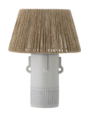 Bloomingville Rama Bordlampe Jute Hvid Stentøj