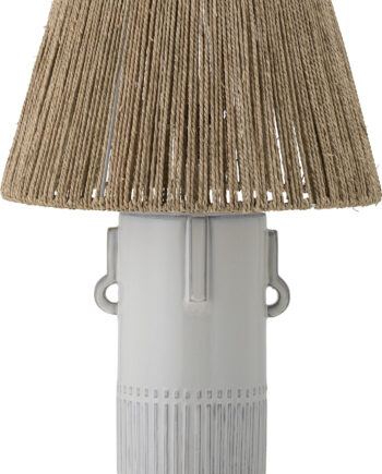 Bloomingville Rama Bordlampe Med Skærm Hvid Stentøj