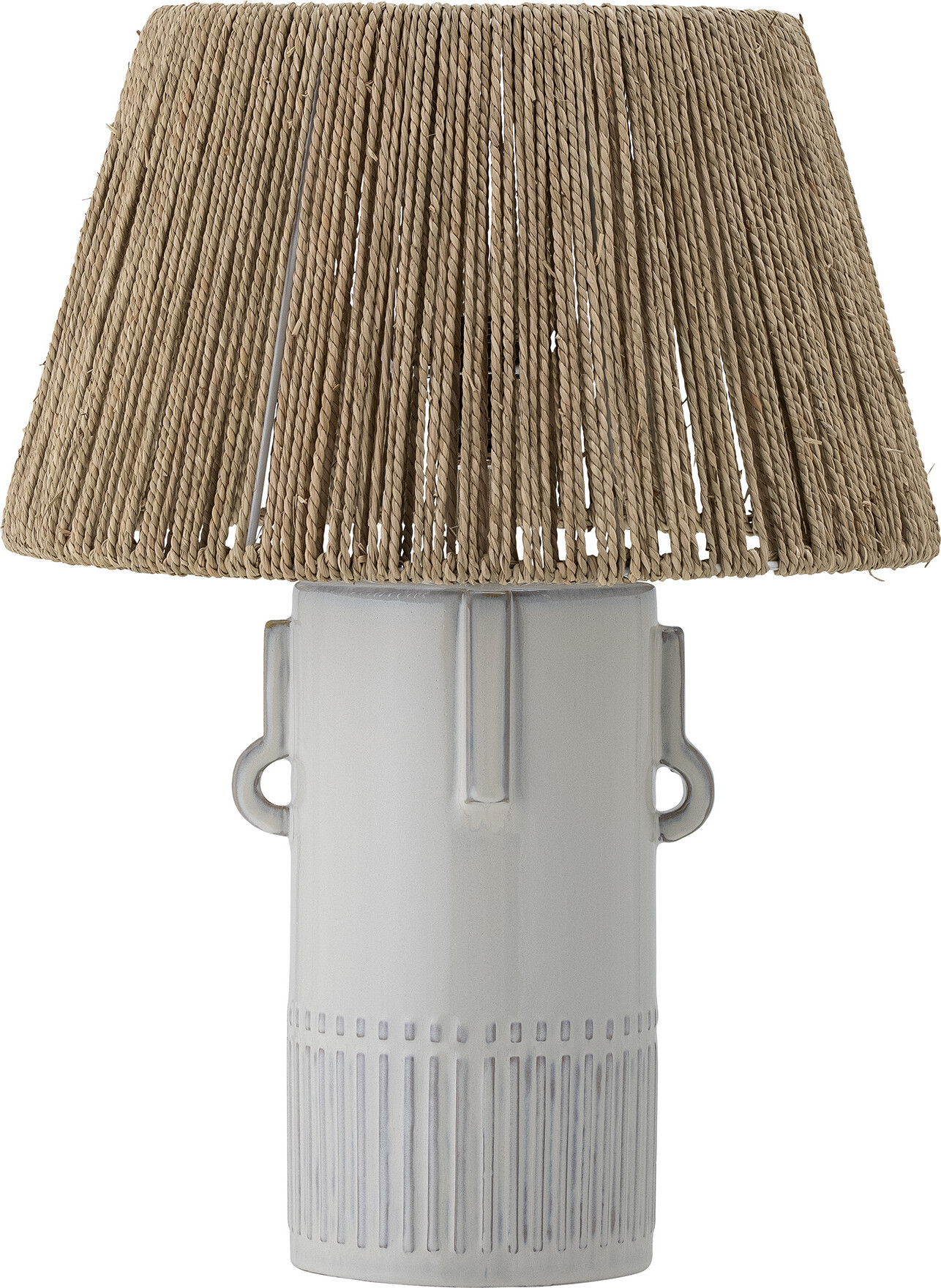 Bloomingville Rama Bordlampe Med Skærm Hvid Stentøj