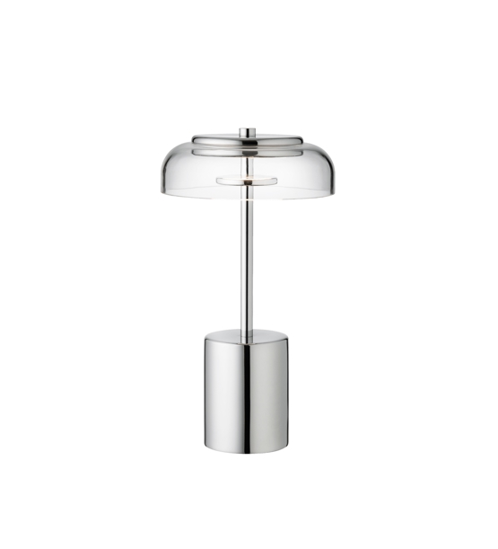 Blossi Mini Portable Bordlampe Batterilampe Krom Klar
