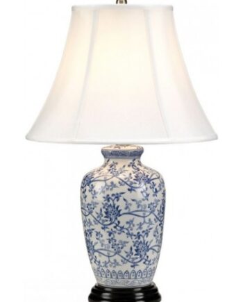 Blue Ginger Bordlampe Porcelæn Polyester H57 E27 Blå Hvid