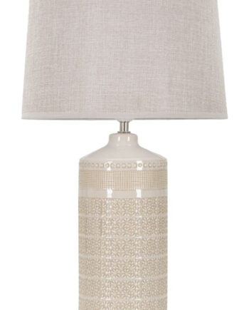 Boho Chic Bordlampe Keramik Jern Stof 30x55