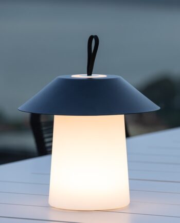 Bolsena Udendørs Bordlampe Sort Metal Plast