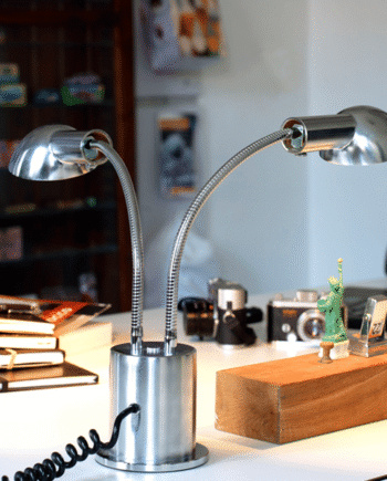 Bordlampe Abc Lys Børstet Stål