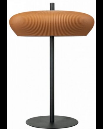 Bordlampe Aluminium Ler H40 ø28 Satineret Sort Terracotta
