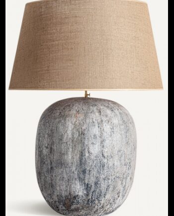 Bordlampe Beton Jute H96 E27 Rustik Grå Natur