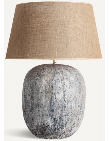 Bordlampe Beton Jute H96 E27 Rustik Grå Natur