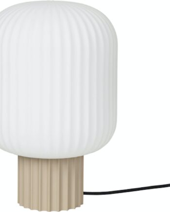 Bordlampe Broste Copenhagen Lolly Hvid Sand Metal Glas Med E14 Fatning 25w