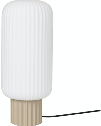Bordlampe Broste Copenhagen Lolly Hvid Sand Metal Glas ø16 H39 Med E14 Fatning