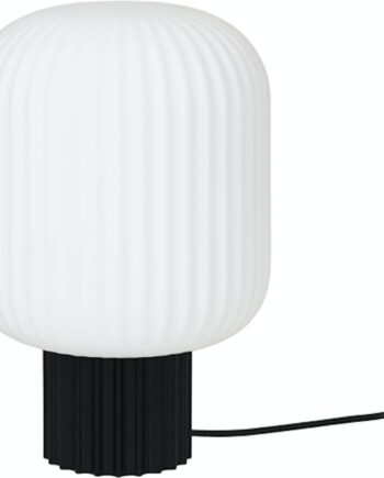 Bordlampe Broste Copenhagen Lolly Med E14 Fatning Metal Glas ø20 H30 Sort Hvid Stemningsbelysning