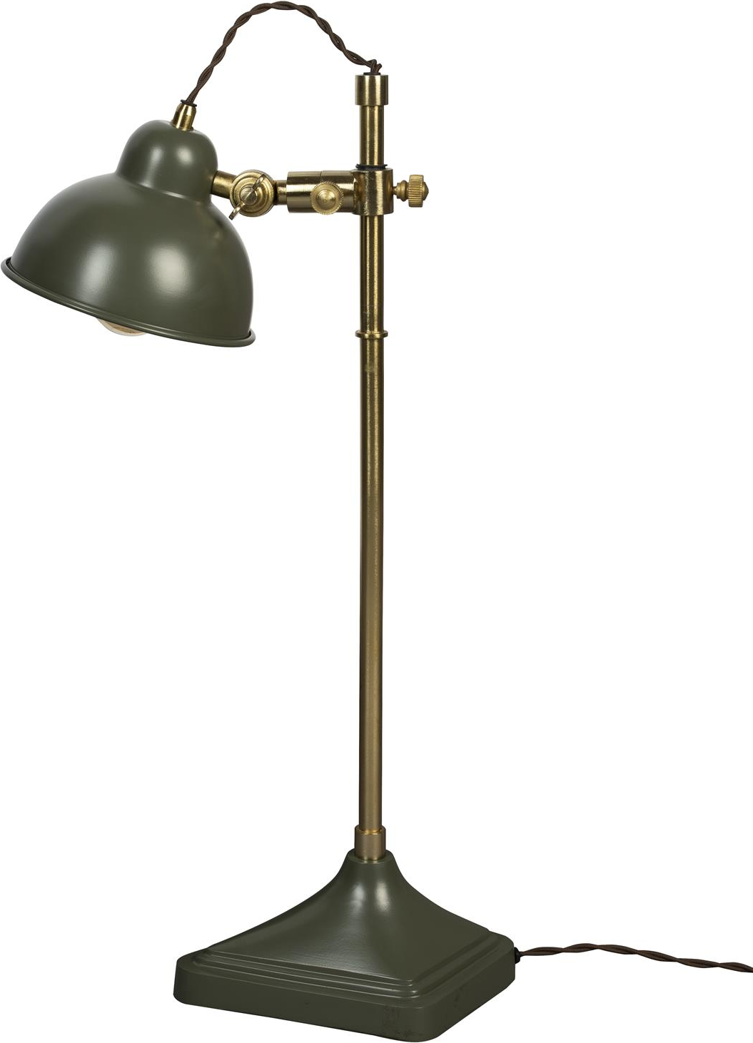 Bordlampe Dutchbone Todd Askegrå Jern Vintage Retro Justerbar Vipbar E27 H63 B18 L34