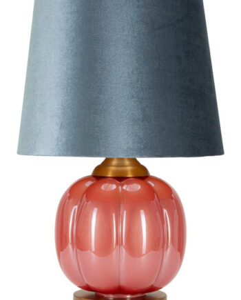 Bordlampe Glas Jern Stof 32x5x50
