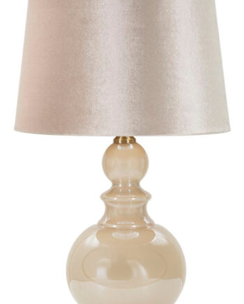 Bordlampe Glas Jern Stof 37x5x61