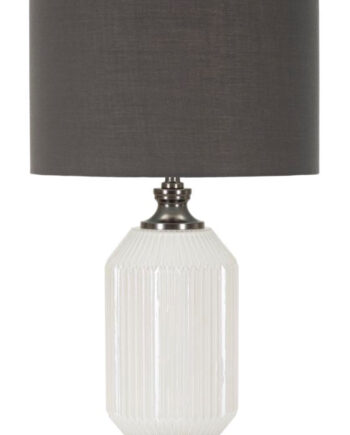 Bordlampe Glas Jern Stof 37x5x65