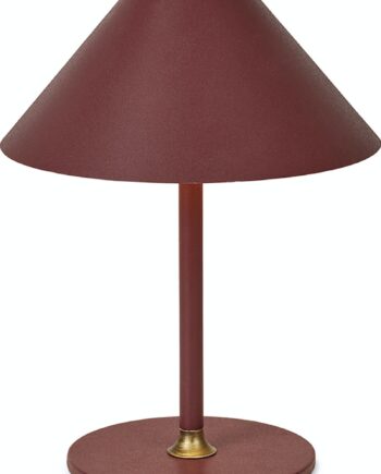 Bordlampe Halo Design Hygge ø15x19 Genopladelig Led Bordlampe Metal Bordeaux
