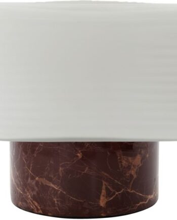 Bordlampe House Doctor Neat ø24 H20 Brun Marmor Med Rillet Glas