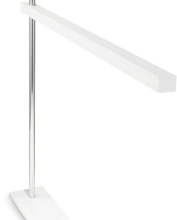 Bordlampe Ideal Lux Gru Hvid Med Drejelig Diffuser Justerbar Højde H62 B10 L70 Led 400