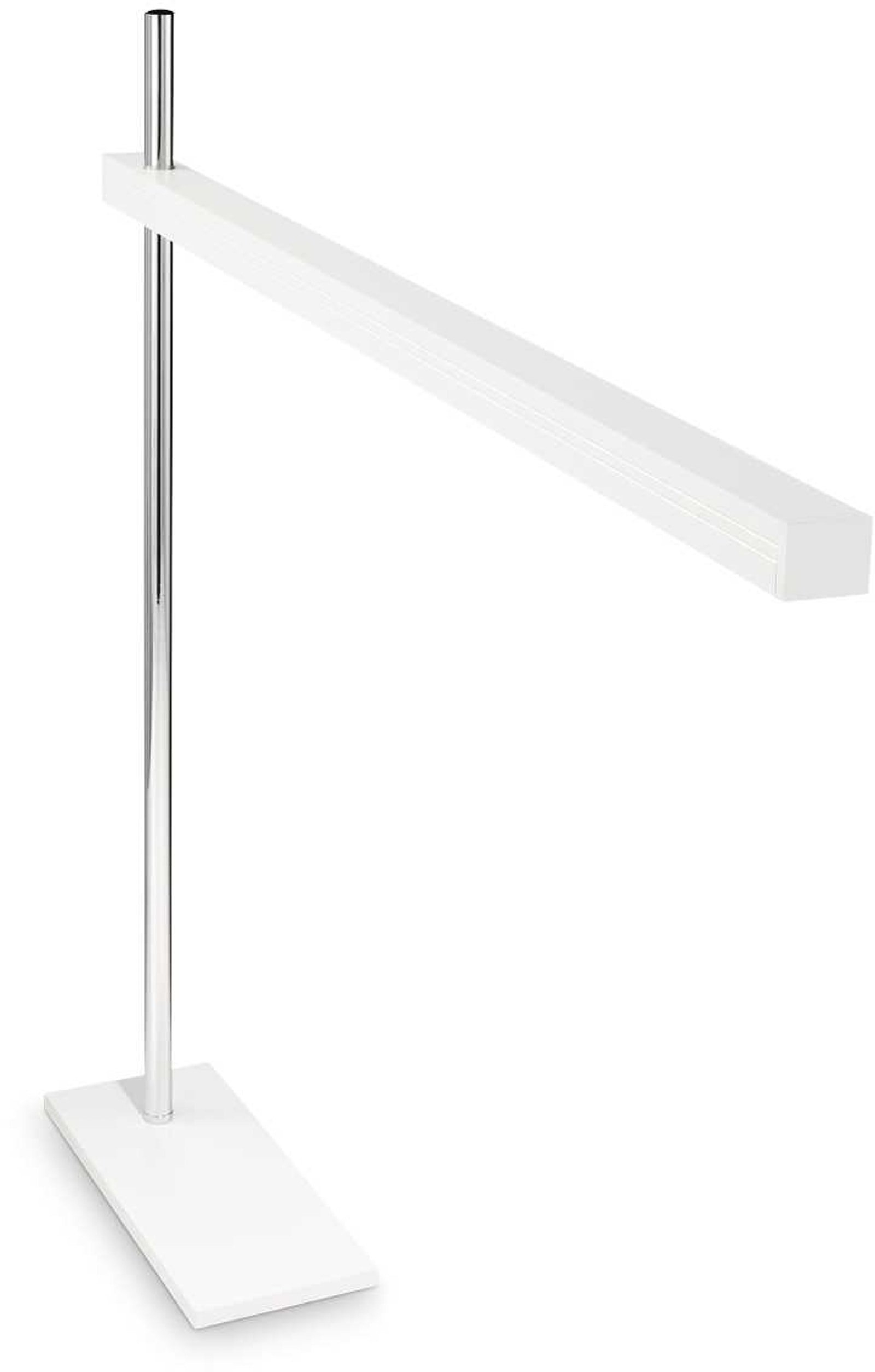 Bordlampe Ideal Lux Gru Hvid Med Drejelig Diffuser Justerbar Højde H62 B10 L70 Led 400