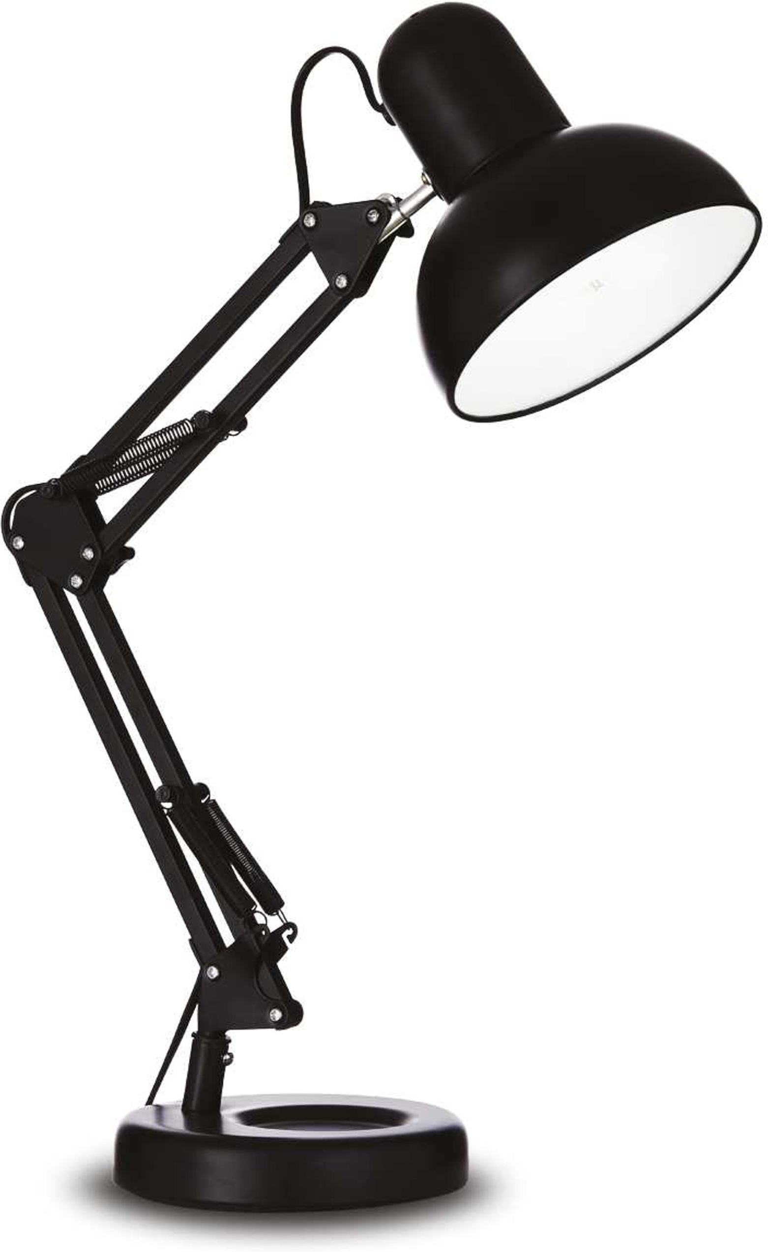 Bordlampe Ideal Lux Kelly Sort Metal Med Justerbar Arm Skrivebordslampe