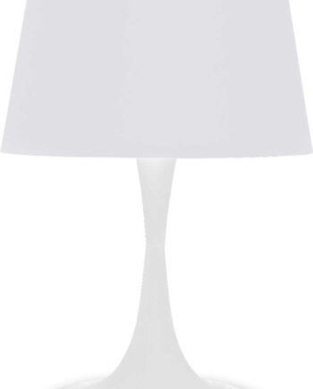 Bordlampe Ideal Lux London Hvid Stofskærm ø32 H48