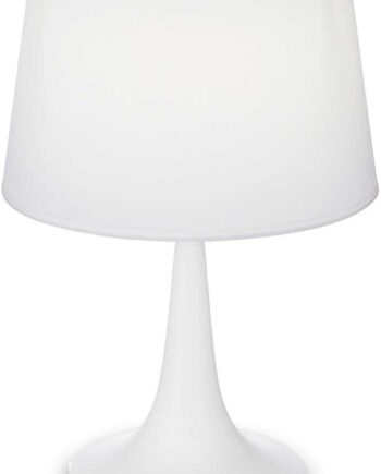 Bordlampe Ideal Lux London ø23 5xh36 Metal Stof Hvid