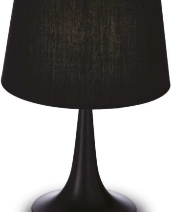 Bordlampe Ideal Lux London Sort Bordlampe ø23 H36 Metal Stof E27 Fatning
