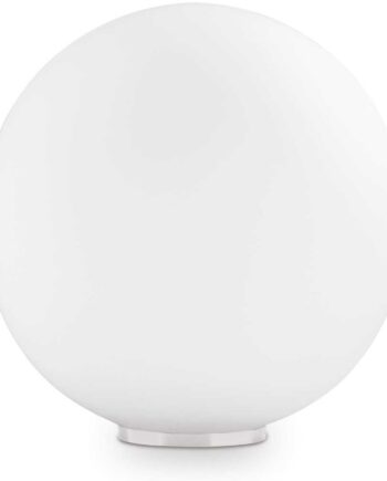 Bordlampe Ideal Lux Mapa Bianco Hvidt Glas ø30h32 E27 60w Ip20
