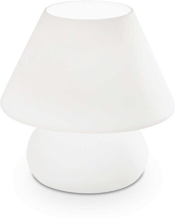 Bordlampe Ideal Lux Prato ø16 H18 Hvid Glas E14