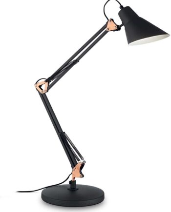Bordlampe Ideal Lux Sally Justerbar Metallampe Sort Messing
